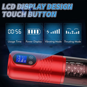 Lurevibe - Strong stimulation Innovative Motors Telescoping LCD Display Masturbator - Lurevibe