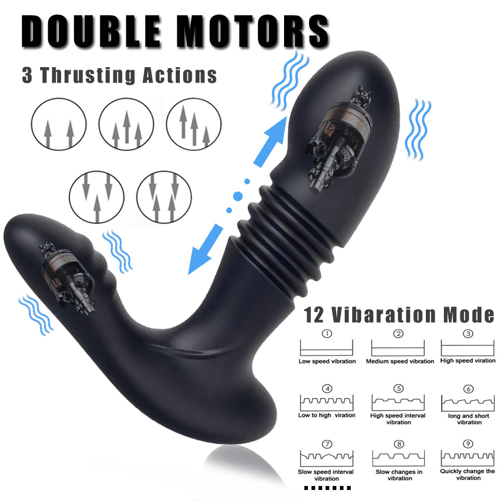 Lurevibe - Men's Retractable Prostate Anal Plug G-point Stick Vibrator - Lurevibe