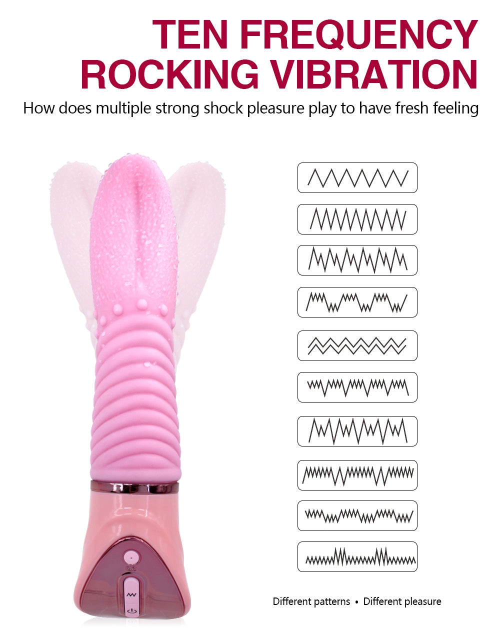 Lurevibe - Women Vagina Clitoris Stimulator Multifunction G-spot Massager 10 Speed Tongue Vibrator Female Masturbation - Lurevibe