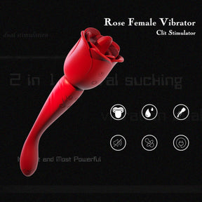 Lurevibe - Rose Honey Tongue Licking Vibration G Point Massage Stick Nipple Masturbation Device - Lurevibe