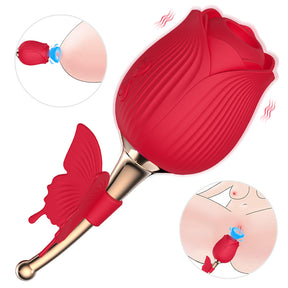 Lurevibe - Rose Shape Vaginal Vibrator Stimulation G-spot Sex Toys For Women - Lurevibe